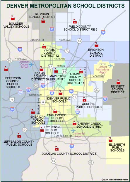 Metro Denver School Districts and Map