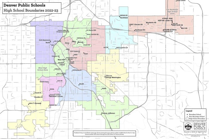 Boundary Map of DPS High Schools